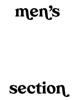 Men’s clothing and shoes.